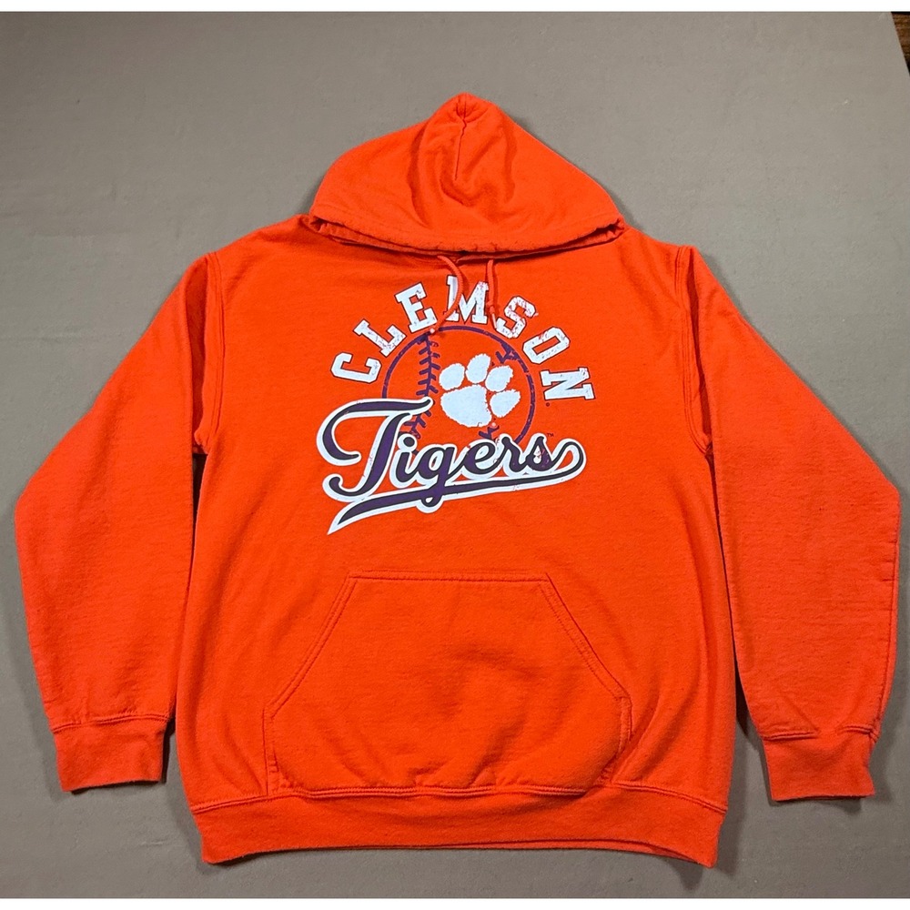 Clemson Tigers Hoodie‎ NCAA College Orange Pullover Sweatshirt Medium